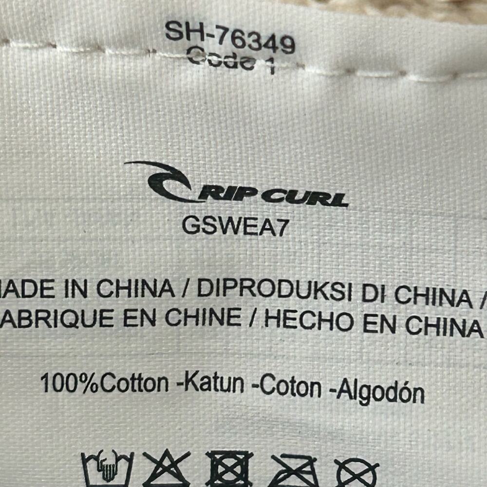 Rip Curl Cream Navy Blue Sweater Shawl Jumper Fri… - image 5